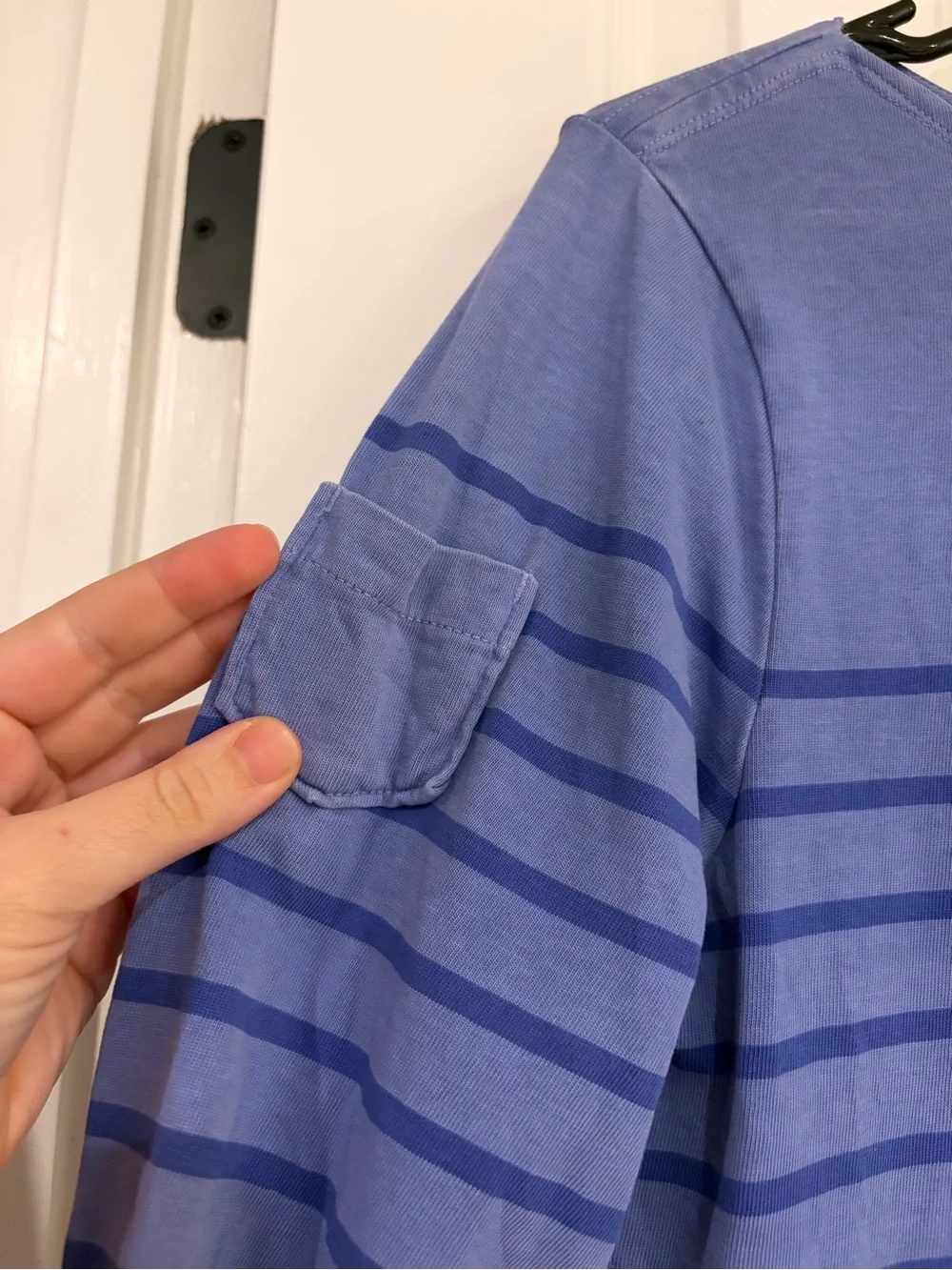 Vineyard Vines T Shirt Dress Small Periwinkle Stripe Preppy Cotton